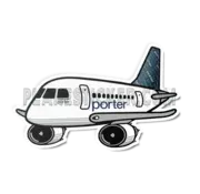 Plane Sticker Sticker Porter E2 Die Cut 3.9"