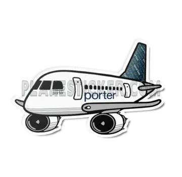 Plane Sticker Sticker Porter E2 Die Cut 3.9"