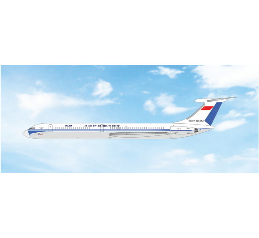 IL62 Aeroflot / KLM hybrid livery CCCP-86653 1:400 +pre-order+
