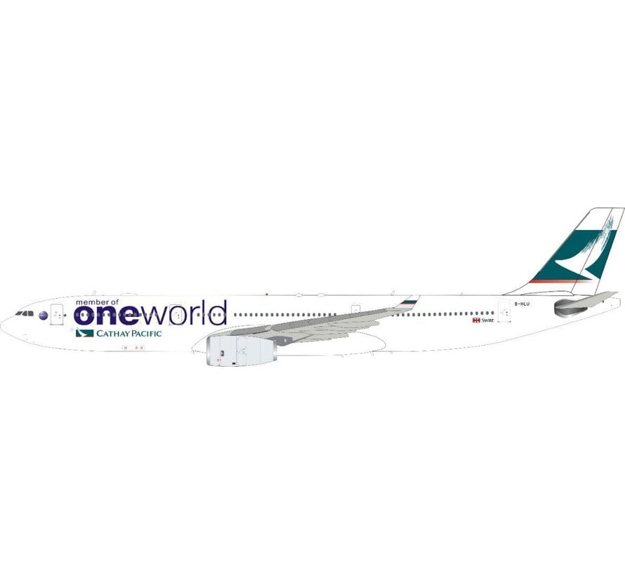 A330-300 Cathay Pacific Oneworld B-HLU 1:200 with stand