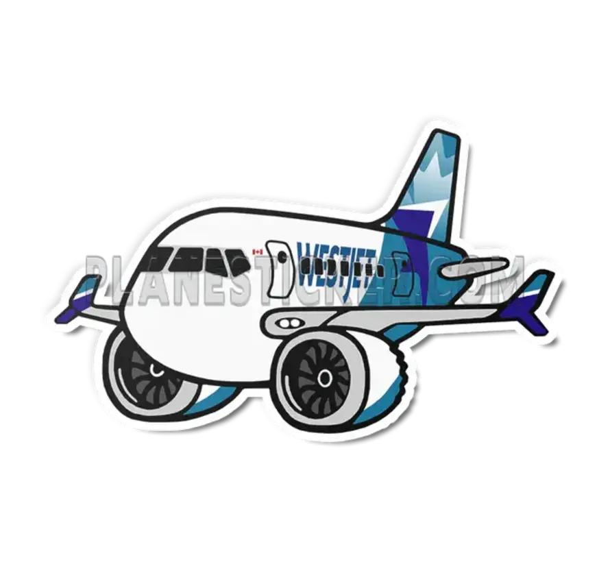 Sticker Westjet B737 Die Cut 3.9"