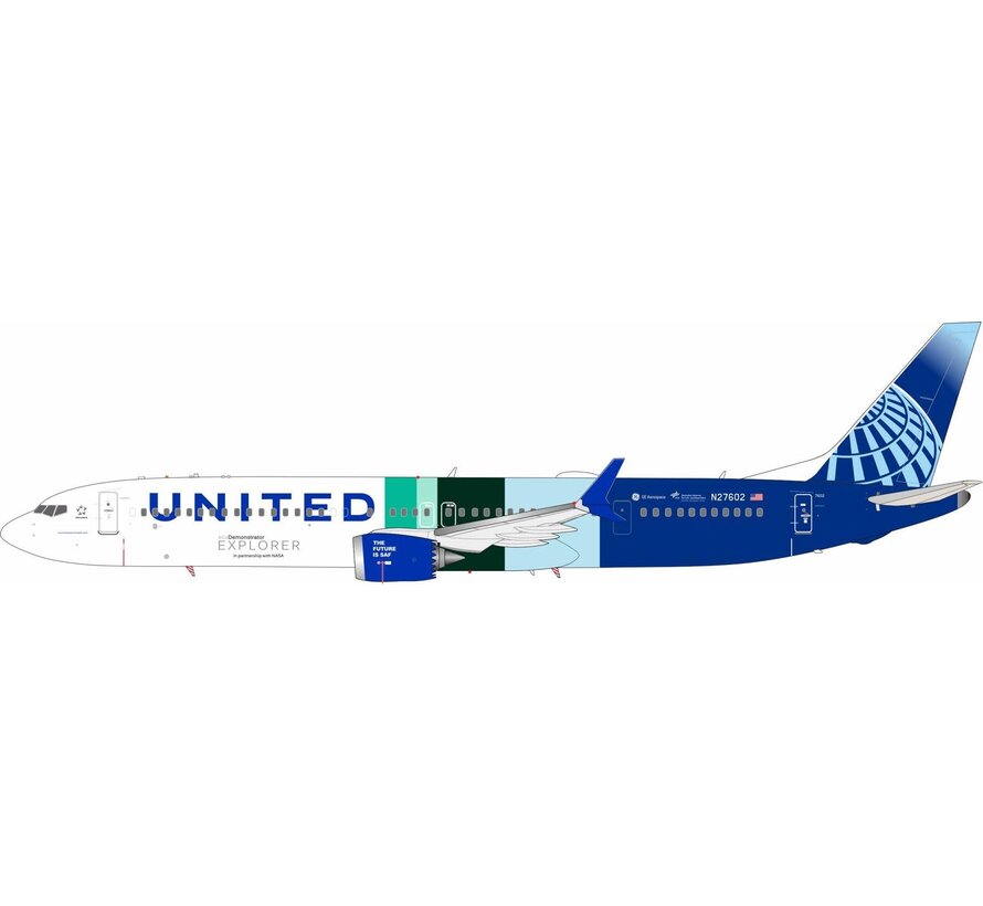 B737-10 MAX United Airlines Future is SAF eco livery N27602 1:200 +PRE-ORDER+