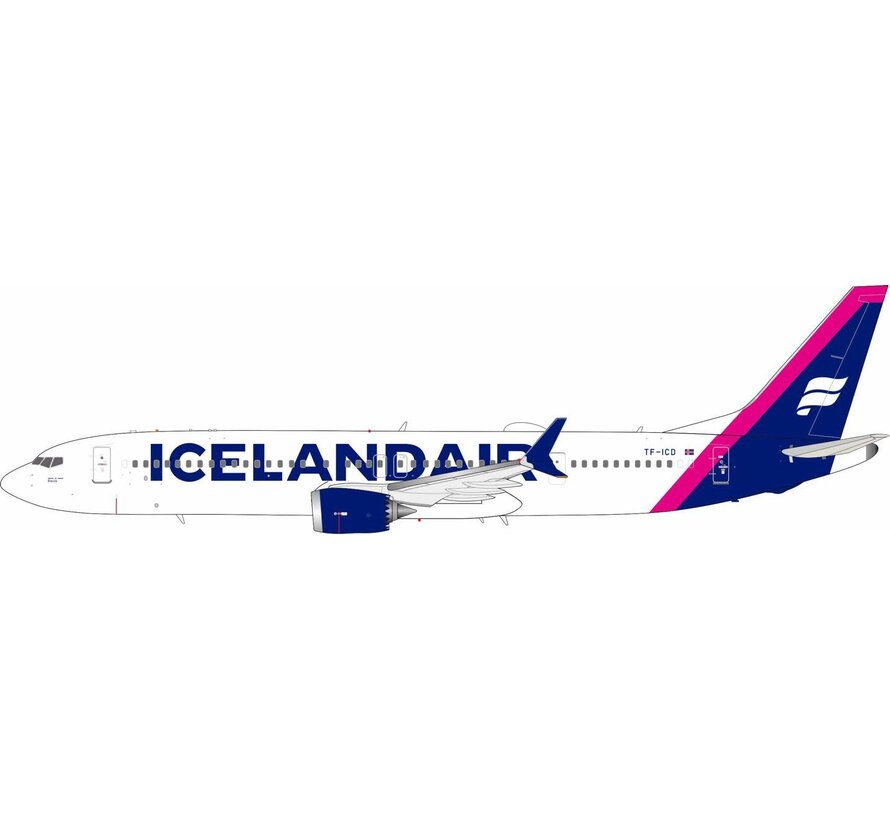 B737-9 MAX Icelandair TF-ICD magenta fin 1:200 +PRE-ORDER+