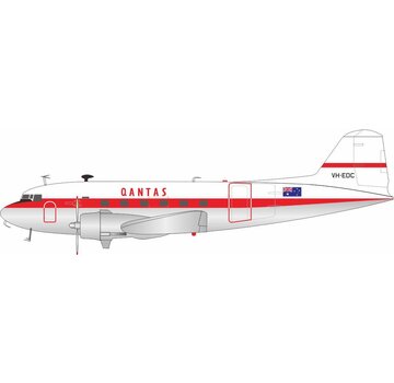 InFlight DC3 QANTAS red cheatline livery VH-EDC 1:200 +PRE-ORDER+