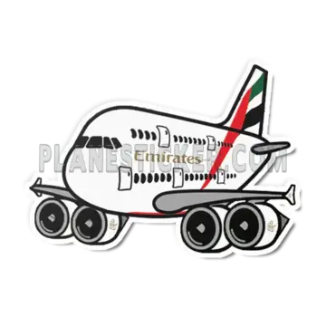 Plane Sticker Sticker Emirates Airbus A380 Die-Cut 3.9"