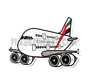 Sticker Emirates Airbus A380 Die-Cut 3.9"