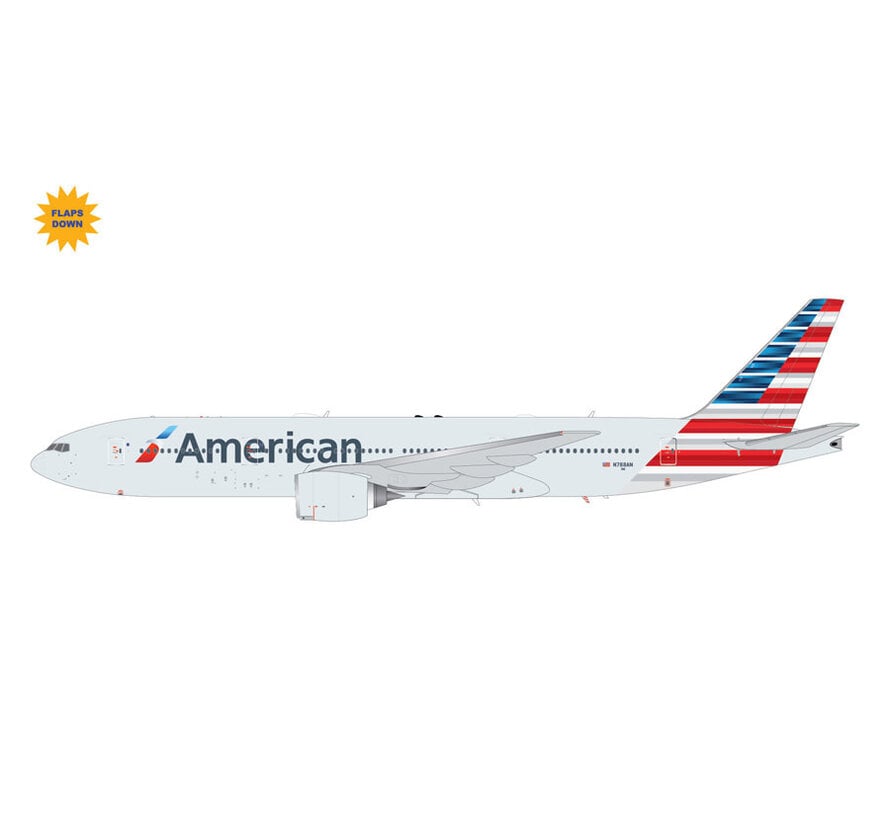 B777-200ER American Airlines N788AN flaps down 1:200 *Pre-Order