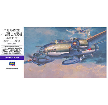 Hasegawa G4M2E Type 1 Attack Bomber (Betty) Model 24 Tei w/ MXY7 OHKA Model 11 1:72 [E20]