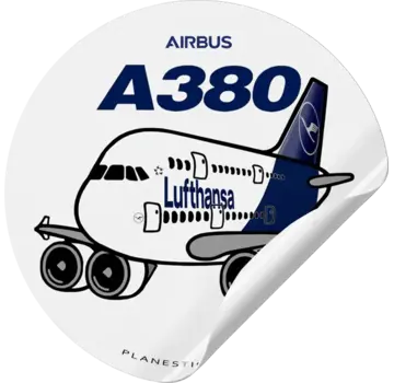 Plane Sticker Sticker Lufthansa A380 Round