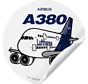 Sticker Lufthansa A380 Round