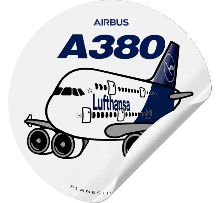 Sticker Lufthansa A380 Round