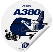 Plane Sticker Sticker Lufthansa A380 Round Supercrane