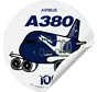 Sticker Lufthansa A380 Round Supercrane