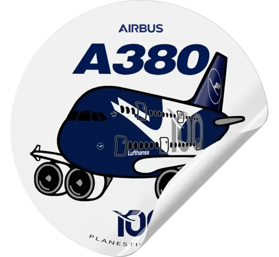 Sticker Lufthansa A380 Round Supercrane