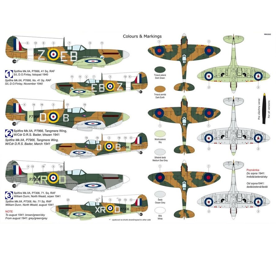 Spitfire Mk.IIA 'Aces' re-tooled kit 1:72