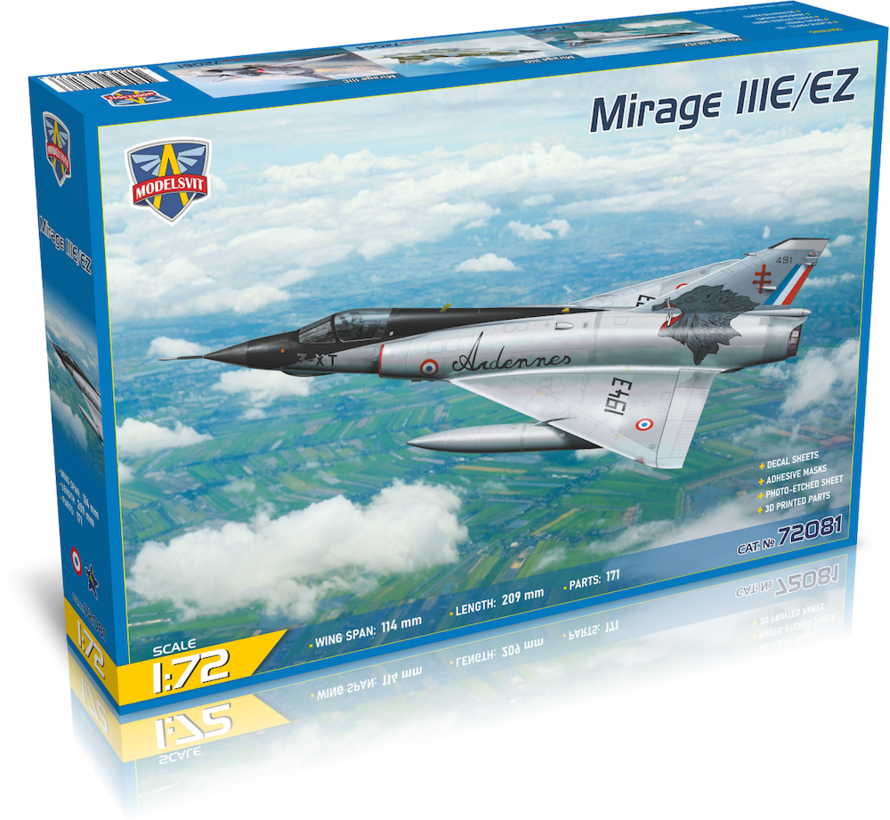 MODELSVIT Mirage IIIE/EZ fighter-bomber 1:72 New 2026