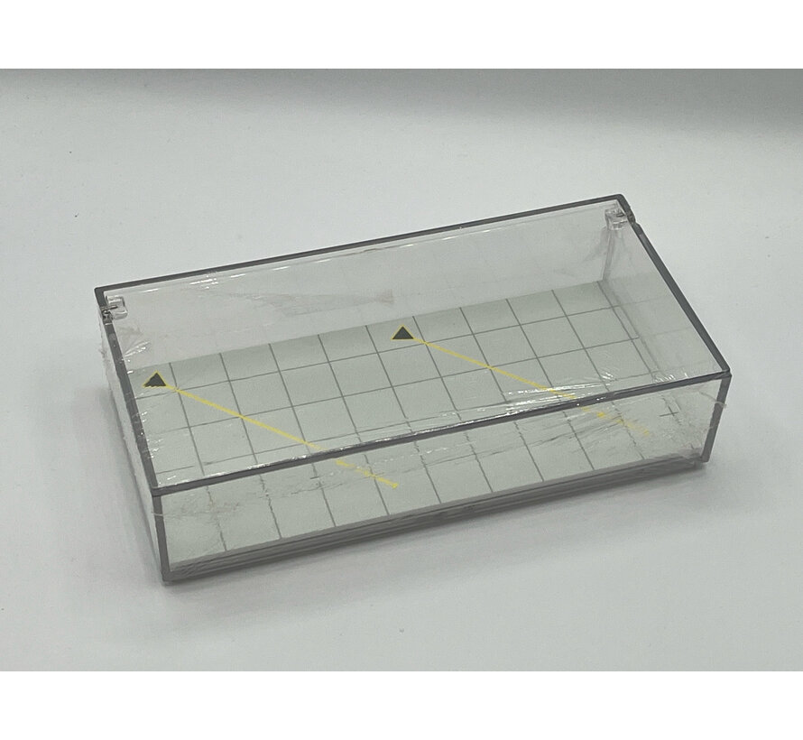 Acrylic Display Case with Diorama Base R Angle Offstands 1:400 8" x 4" x 2" inches