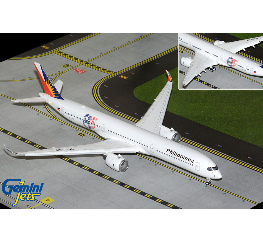 A350-1000 Philippine Airlines  RP-C3510 "85 Years," flaps down 1:200 *New Arrival