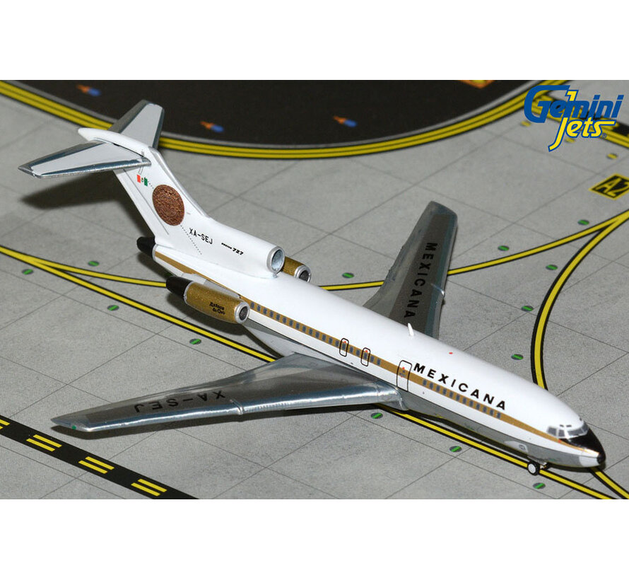 B727-100 Mexicana Azteca de Oro XA-SEJ 1:400 polished belly *New Arrival