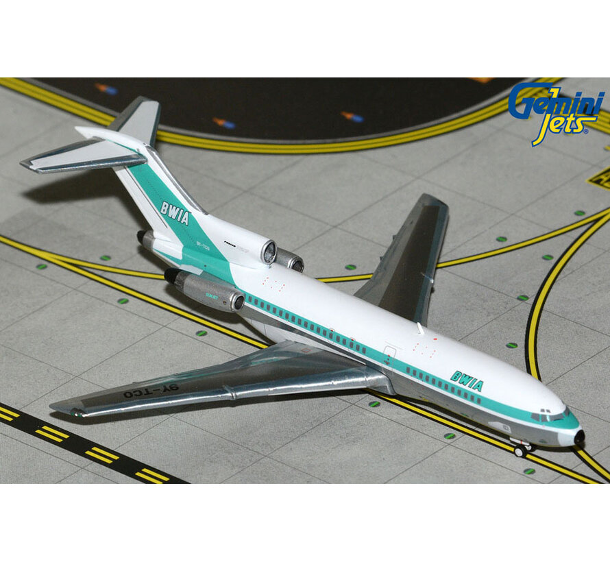B727-100 British West Indian AIrways BWIA 1960s livery 9Y-TCO 1:400 polished belly *New Arrival