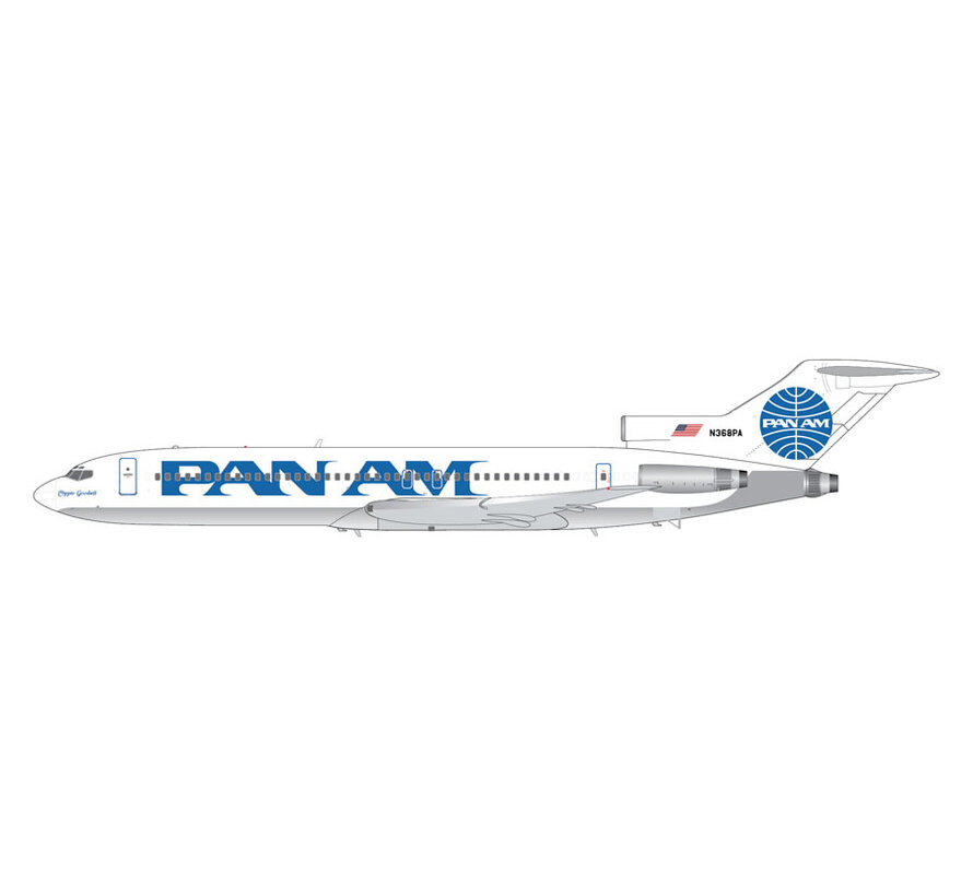 B727-200/Adv. Pan Am billboard titles "Clipper Goodwill" N368PA 1:200 polished *New Arrival