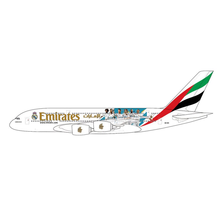 A380-800 Emirates Real Madrid livery A6-EUG 1:400 (19th release) **Collection sale**