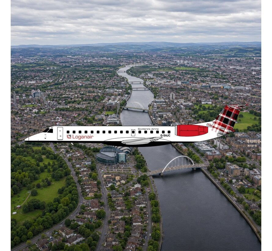 ERJ145 Loganair Tartan tail G-SAJC 1:400 +NEW MOULD+ +pre-order+