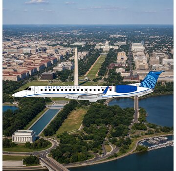 3D Design Deck ERJ145XR United Express blue evolution 2019 livery N16147 1:400 +NEW MOULD+ +pre-order+