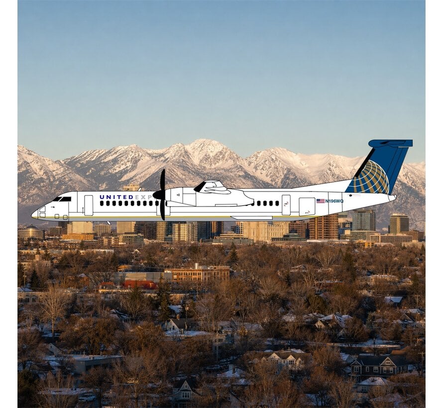 dash-8 Q400 United 2010 livery N196WQ 1:400 +pre-order+