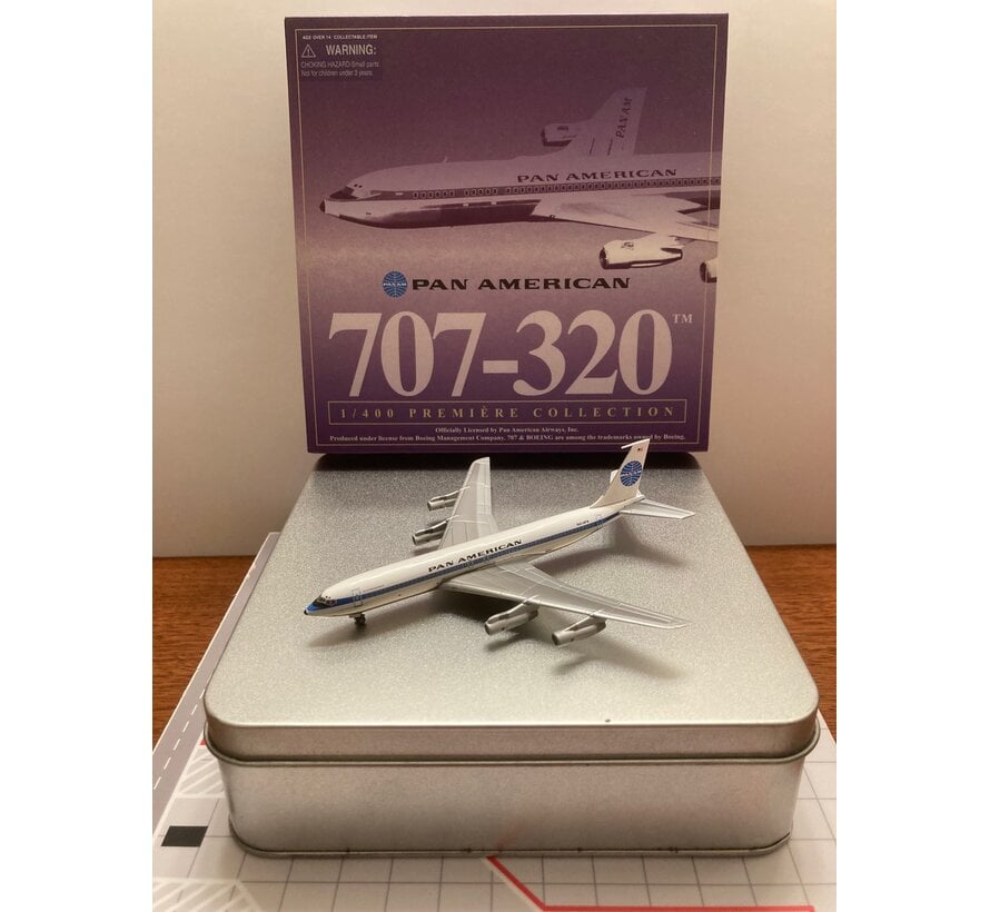 B707-300 Pan Am N414PA "Jet Clipper Ann McKim" 1:400 Tin Box**Collection sale**