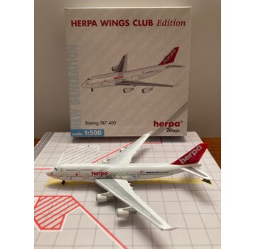 Herpa B747-400 Herpa Wings Club Edition [Promotional model] 1:500**collection sale**