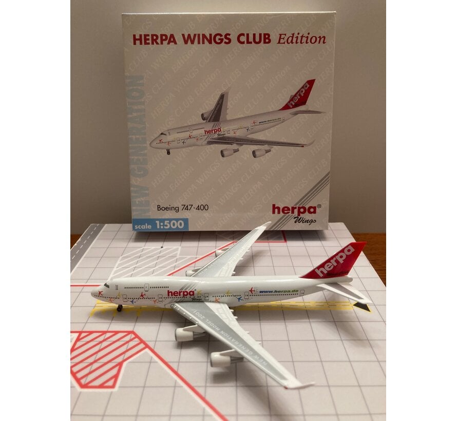B747-400 Herpa Wings Club Edition [Promotional model] 1:500**collection sale**