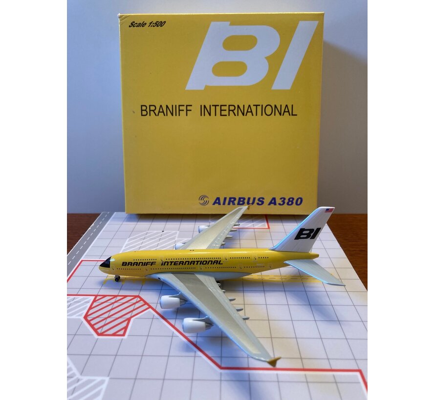 NetModels A380 Braniff 'Yellow' [fantasy] 1:500**Collection sale**