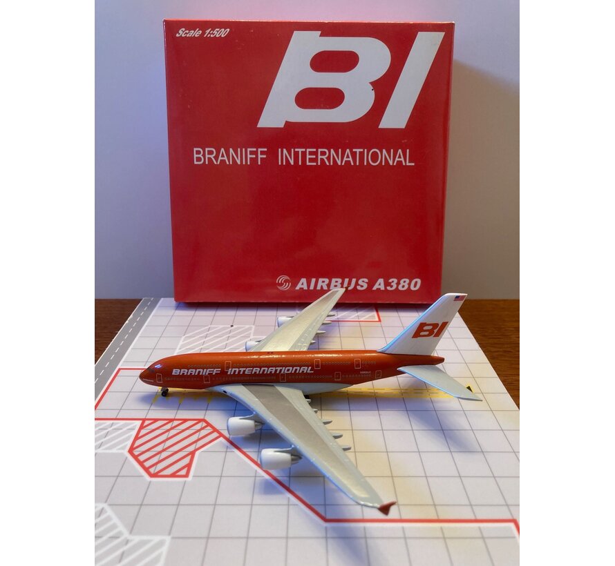 NetModels A380 Braniff 'Orange' [fantasy] 1:500**Collection sale**