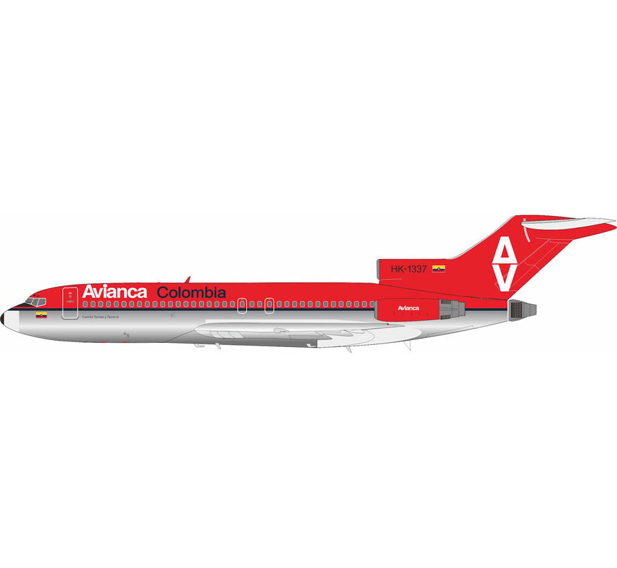 B727-100 Avianca Columbia Red top livery HK-1337 1:200+pre-order+