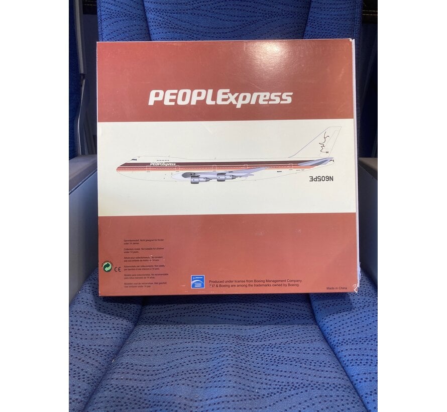 B747-200 PeoplExpress Bob Hope N605PE 1:200 (limited 75 pieces)**Collection sale**