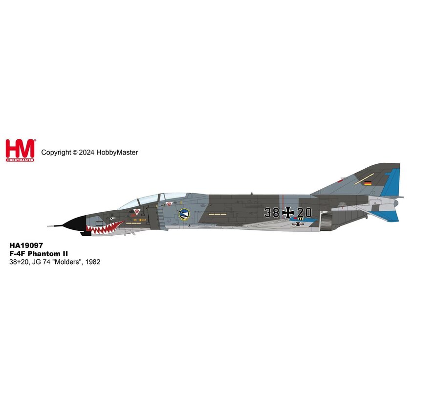 F4F Phantom II  JG 74 Molders 38+20 Luftwaffe 1982 1:72**Collection sale**
