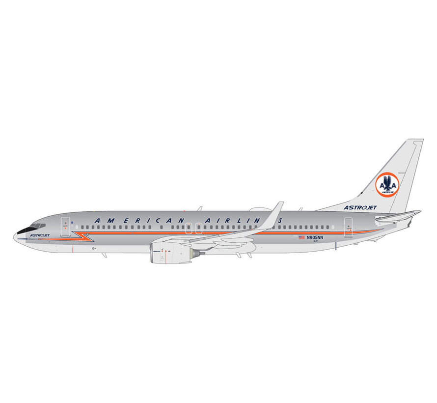 B737-800W American Airlines Astrojet retro livery N905NN 1:100 winglets polished *New Arrival