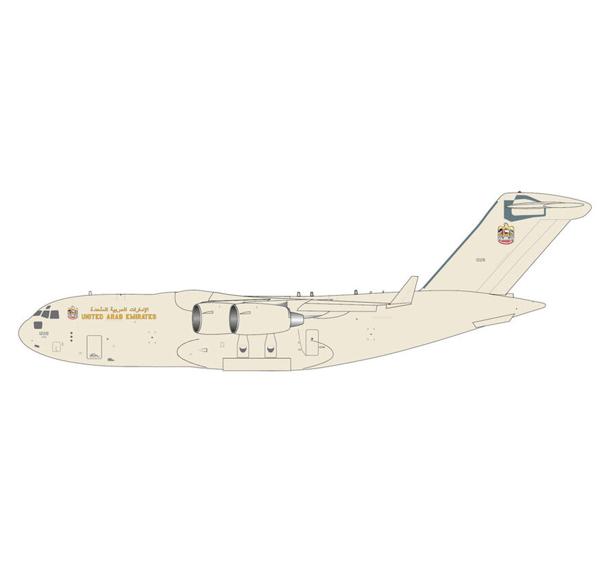 C17A Globemaster III UAE Air Force tan/gold livery 1228 1:400 *New Arrival