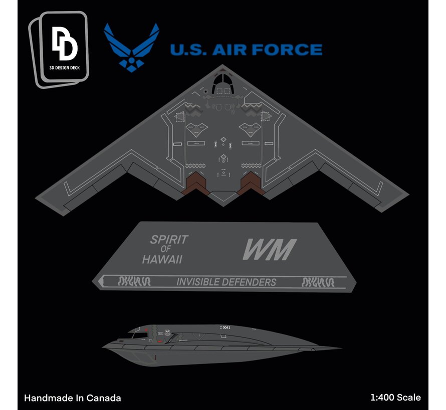 B2 Spirit USAF Spirit of Hawaii 90-0041 1:400 (with GSE) +New arrival+