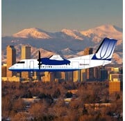 3D Design Deck dash-8 Q200 United Airlines Blue Tulip Livery N445YV 1:400 (V2) +New Arrival+