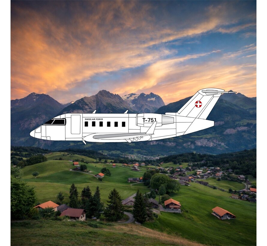 Challenger CL604 Swiss Air Force T-751 1:400 +New Arrival+