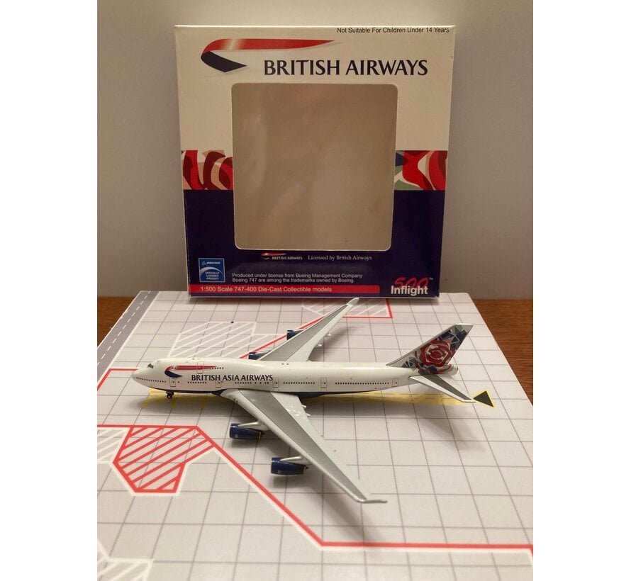 INFLIGHT500 B747-400 British Asia Airways G-CIVA 'Chelsea Rose' 1:500**Collection sale**