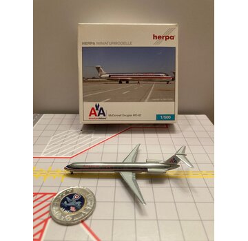 Herpa MD82 American N214AA [polished] 1:500**Collection sale**