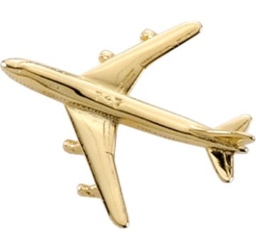 Johnson's Pin Boeing B747 (3-D cast) Gold Plate