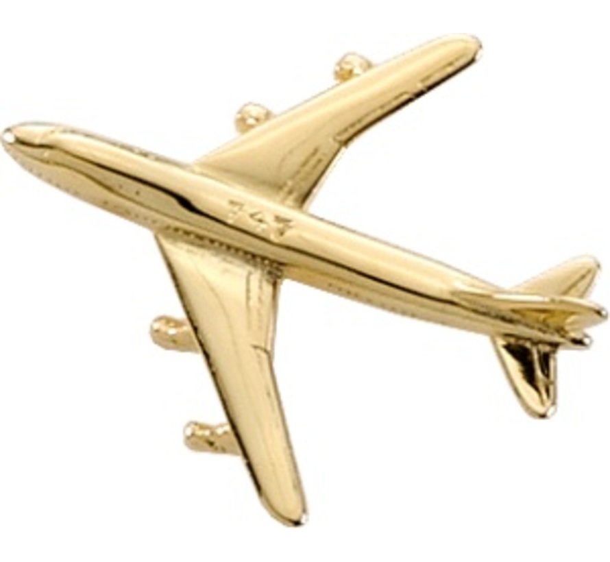 Pin Boeing B747 (3-D cast) Gold Plate