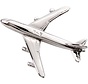 Pin Boeing B747 (3-D cast) Silver Plate