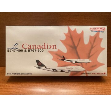 Dragon B747-400/B767-300 Canadian/Air Canada Green Tail 1:400 2-pack**Collection sale**