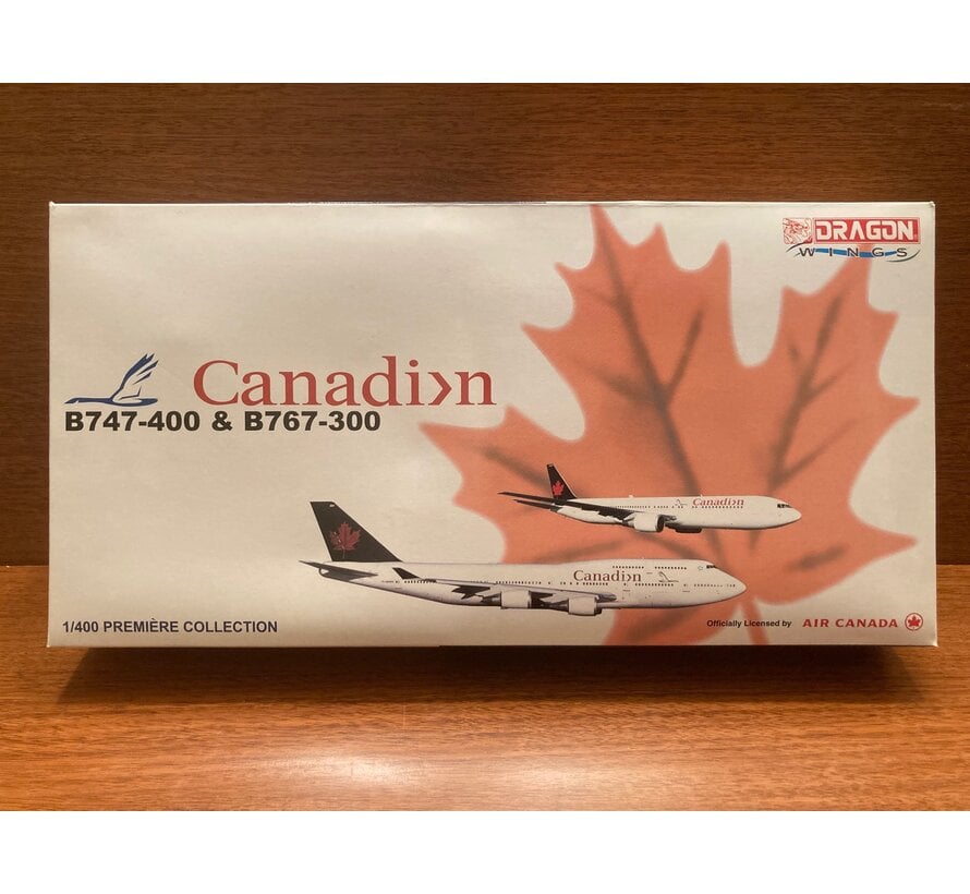 B747-400/B767-300 Canadian/Air Canada Green Tail 1:400 2-pack**Collection sale**