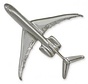 Pin Bombardier Global Express (3-D cast) Silver Plate